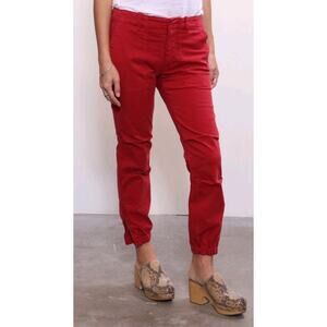 Nili Lotan Cropped Military Pant Sz 2 Faded Sunkissed Red (E